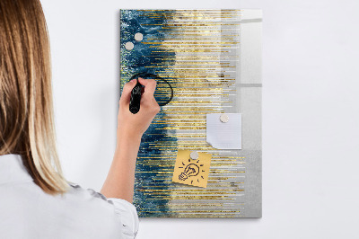 Decoratief glazen wandbord beschrijfbaar en magnetisch Modern prikbord voor foto's en notities
