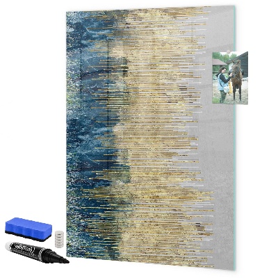 Decoratief glazen wandbord beschrijfbaar en magnetisch Modern prikbord voor foto's en notities