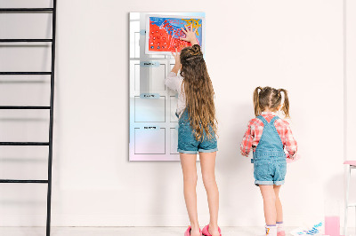 Decoratief glazen wandbord beschrijfbaar en magnetisch Visionboard voor persoonlijke doelen