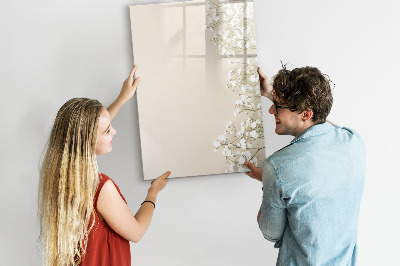 Decoratief glazen wandbord beschrijfbaar en magnetisch Creatief prikbord voor herinneringen en notities