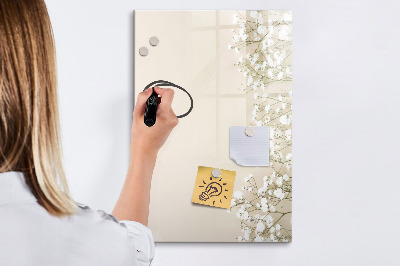 Decoratief glazen wandbord beschrijfbaar en magnetisch Creatief prikbord voor herinneringen en notities