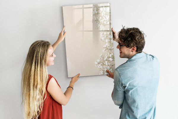 Decoratief glazen wandbord beschrijfbaar en magnetisch Creatief prikbord voor herinneringen en notities