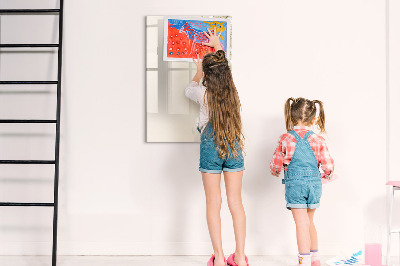 Decoratief glazen wandbord beschrijfbaar en magnetisch Creatief prikbord voor herinneringen en notities