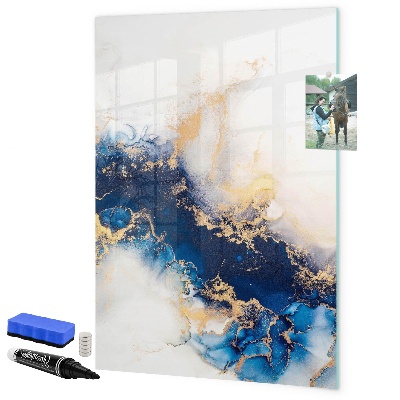 Memobord van glas met print inclusief neodymium magneten Een stijlvol bord voor notities en foto's