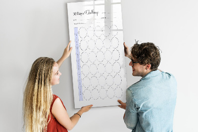 Memobord van glas met print inclusief neodymium magneten 30-daagse fotografie-uitdaging