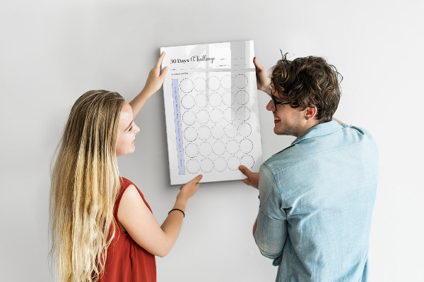 Memobord van glas met print inclusief neodymium magneten 30-daagse fotografie-uitdaging