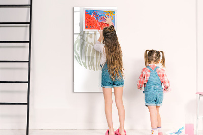 Memobord van glas met print inclusief neodymium magneten Een zomer vol herinneringen en plezier.