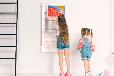 Decoratief glazen wandbord beschrijfbaar en magnetisch Verjaardagskalender met ruimte voor foto's