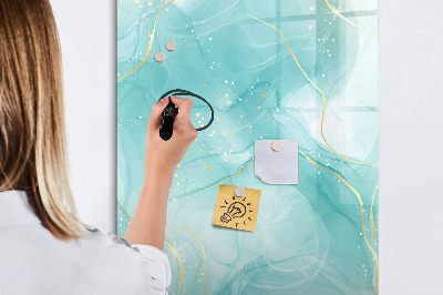 Decoratief glazen wandbord beschrijfbaar en magnetisch Een kleurrijk bord voor het presenteren van foto's