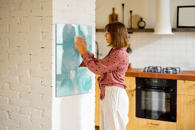 Decoratief glazen wandbord beschrijfbaar en magnetisch Een kleurrijk bord voor het presenteren van foto's