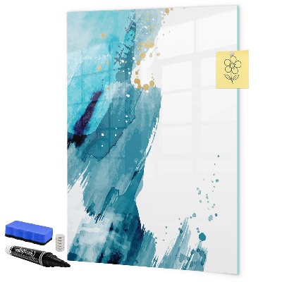 Memobord van glas met print inclusief neodymium magneten Een kleurrijk prikbord voor foto's en notities