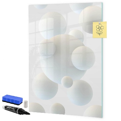Memobord van glas met print inclusief neodymium magneten Een praktisch prikbord voor notities en foto's.