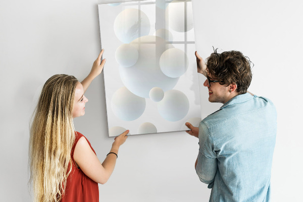 Memobord van glas met print inclusief neodymium magneten Een praktisch prikbord voor notities en foto's.