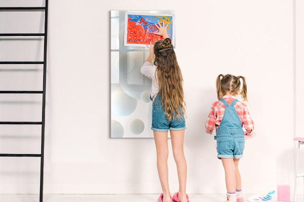 Memobord van glas met print inclusief neodymium magneten Een praktisch prikbord voor notities en foto's.