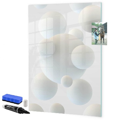 Memobord van glas met print inclusief neodymium magneten Een praktisch prikbord voor notities en foto's.