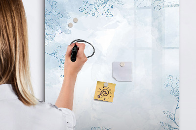 Decoratief glazen wandbord beschrijfbaar en magnetisch Creatief moodboard voor foto's en notities