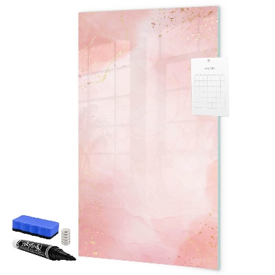 Decoratief glazen wandbord beschrijfbaar en magnetisch Pastelkarton voor foto's en notities