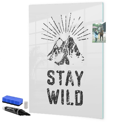 Memobord van glas met print inclusief neodymium magneten Een creatieve ruimte voor herinneringen en foto's