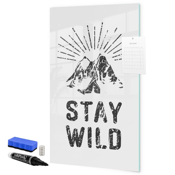 Memobord van glas met print inclusief neodymium magneten Een creatieve ruimte voor herinneringen en foto's