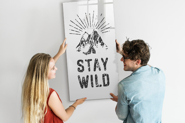 Memobord van glas met print inclusief neodymium magneten Een creatieve ruimte voor herinneringen en foto's