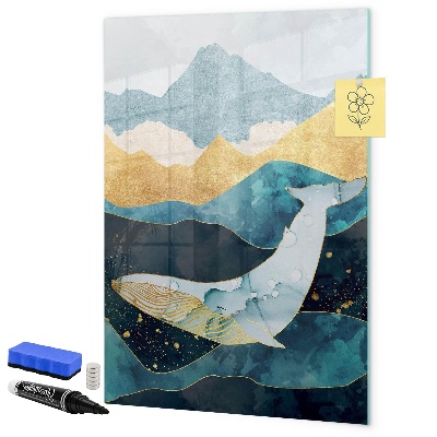 Memobord van glas met print inclusief neodymium magneten Creatief moodboard voor foto's en notities