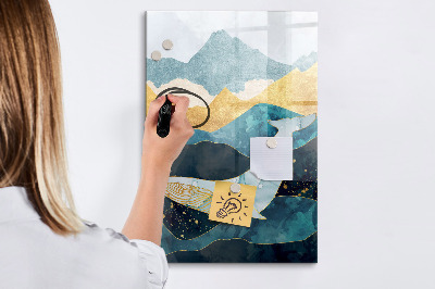 Memobord van glas met print inclusief neodymium magneten Creatief moodboard voor foto's en notities