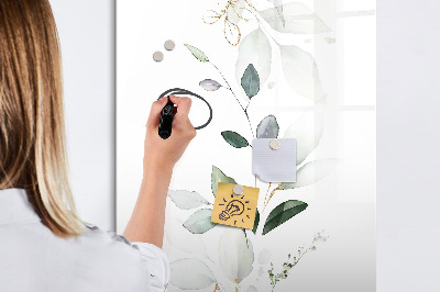 Decoratief glazen wandbord beschrijfbaar en magnetisch Stijlvol bord voor foto's en notities