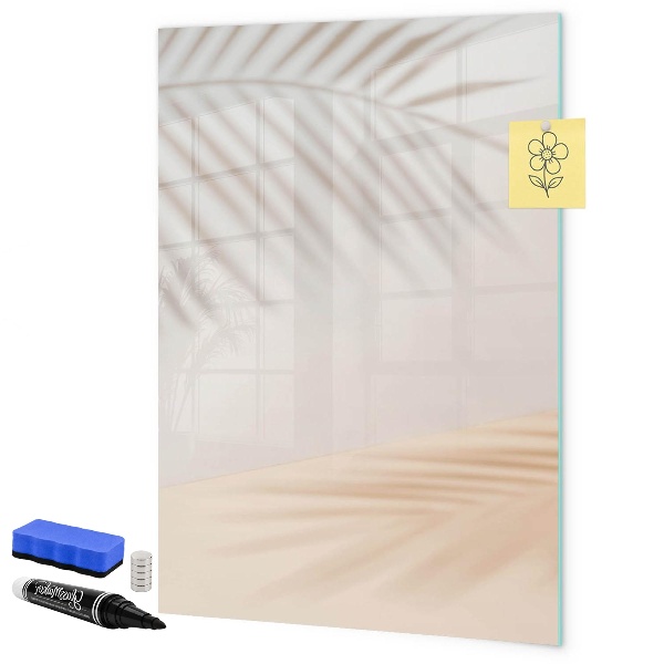 Memobord van glas met print inclusief neodymium magneten Notitie- en fotobord