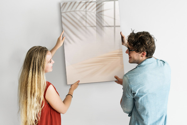Memobord van glas met print inclusief neodymium magneten Notitie- en fotobord