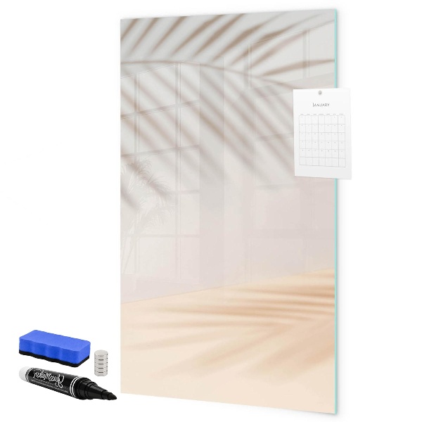 Memobord van glas met print inclusief neodymium magneten Notitie- en fotobord