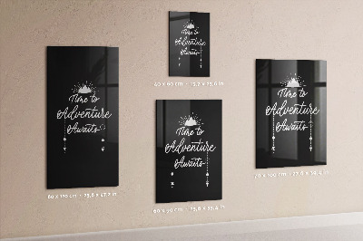 Memobord van glas met print inclusief neodymium magneten Notitie- en fotobord