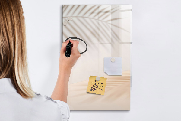 Memobord van glas met print inclusief neodymium magneten Notitie- en fotobord