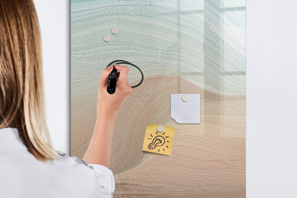 Memobord van glas met print inclusief neodymium magneten Een kleurrijk prikbord voor notities en foto's