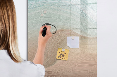 Memobord van glas met print inclusief neodymium magneten Een kleurrijk prikbord voor notities en foto's