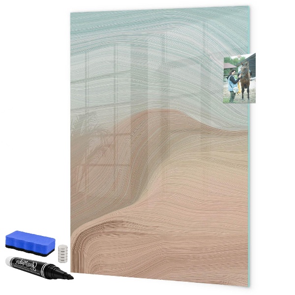 Memobord van glas met print inclusief neodymium magneten Een kleurrijk prikbord voor notities en foto's