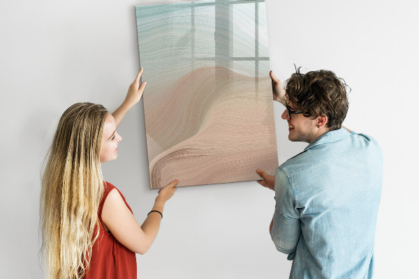 Memobord van glas met print inclusief neodymium magneten Een kleurrijk prikbord voor notities en foto's