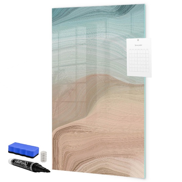 Memobord van glas met print inclusief neodymium magneten Een kleurrijk prikbord voor notities en foto's