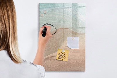 Memobord van glas met print inclusief neodymium magneten Een kleurrijk prikbord voor notities en foto's