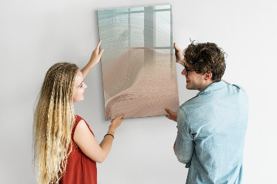 Memobord van glas met print inclusief neodymium magneten Een kleurrijk prikbord voor notities en foto's