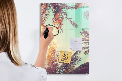 Memobord van glas met print inclusief neodymium magneten Creatief moodboard voor foto's en notities