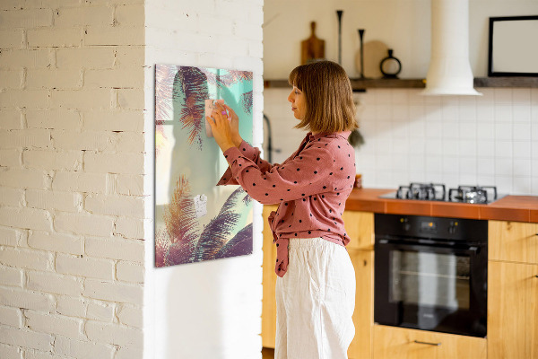 Memobord van glas met print inclusief neodymium magneten Creatief moodboard voor foto's en notities