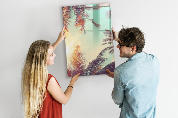Memobord van glas met print inclusief neodymium magneten Creatief moodboard voor foto's en notities
