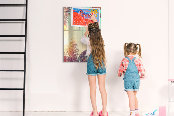 Memobord van glas met print inclusief neodymium magneten Creatief moodboard voor foto's en notities