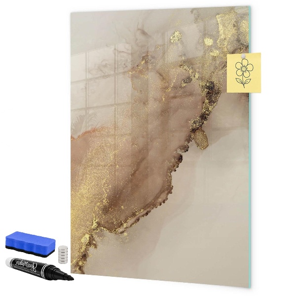 Memobord van glas met print inclusief neodymium magneten Stijlvol bord voor foto's en notities