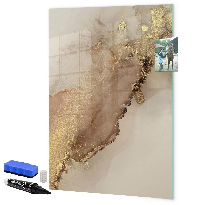 Memobord van glas met print inclusief neodymium magneten Stijlvol bord voor foto's en notities