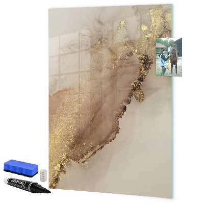 Memobord van glas met print inclusief neodymium magneten Stijlvol bord voor foto's en notities
