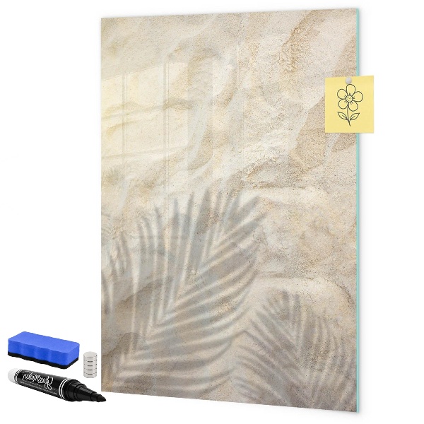 Decoratief glazen wandbord beschrijfbaar en magnetisch Fotobord met accessoires