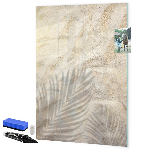 Decoratief glazen wandbord beschrijfbaar en magnetisch Fotobord met accessoires