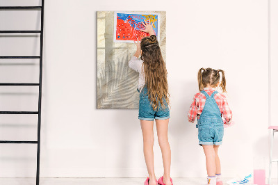 Decoratief glazen wandbord beschrijfbaar en magnetisch Fotobord met accessoires