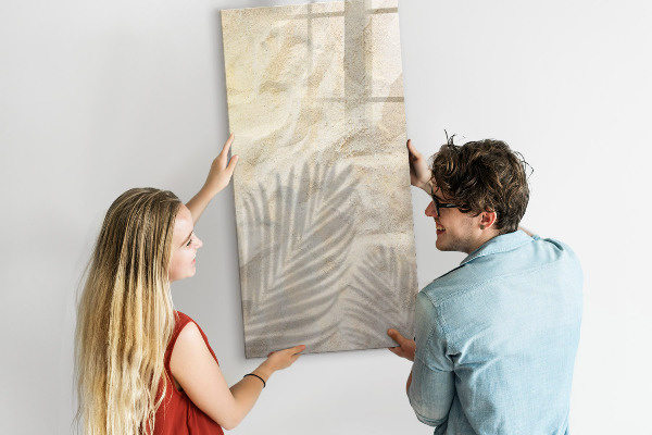 Decoratief glazen wandbord beschrijfbaar en magnetisch Fotobord met accessoires
